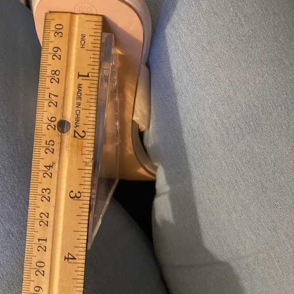 Nude clear wedge open thong sandal - Picture 4 of 4